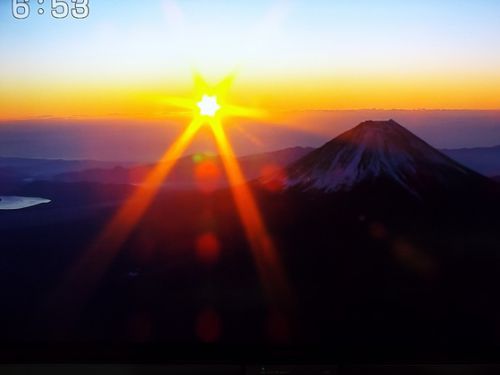 ２０１８年元旦の富士山