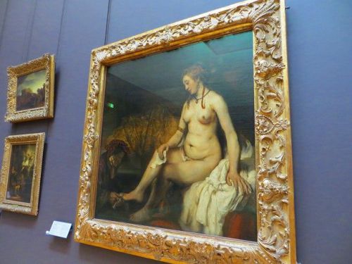 世界遺産　ルーヴル美術館　レンブラント　ダビデ王の手紙を手にしたバテシバの水浴　17世紀後半オランダ黄金期の作品