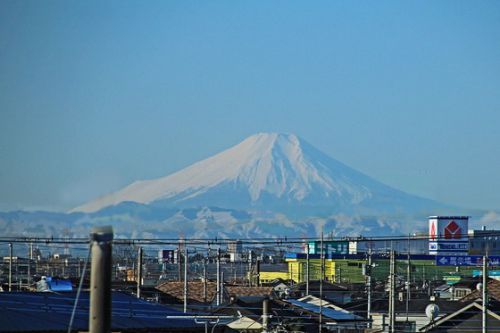 昨日の宇都宮線からの富士山