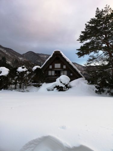 世界遺産の白川郷✨雪景色のライトアップ⛄